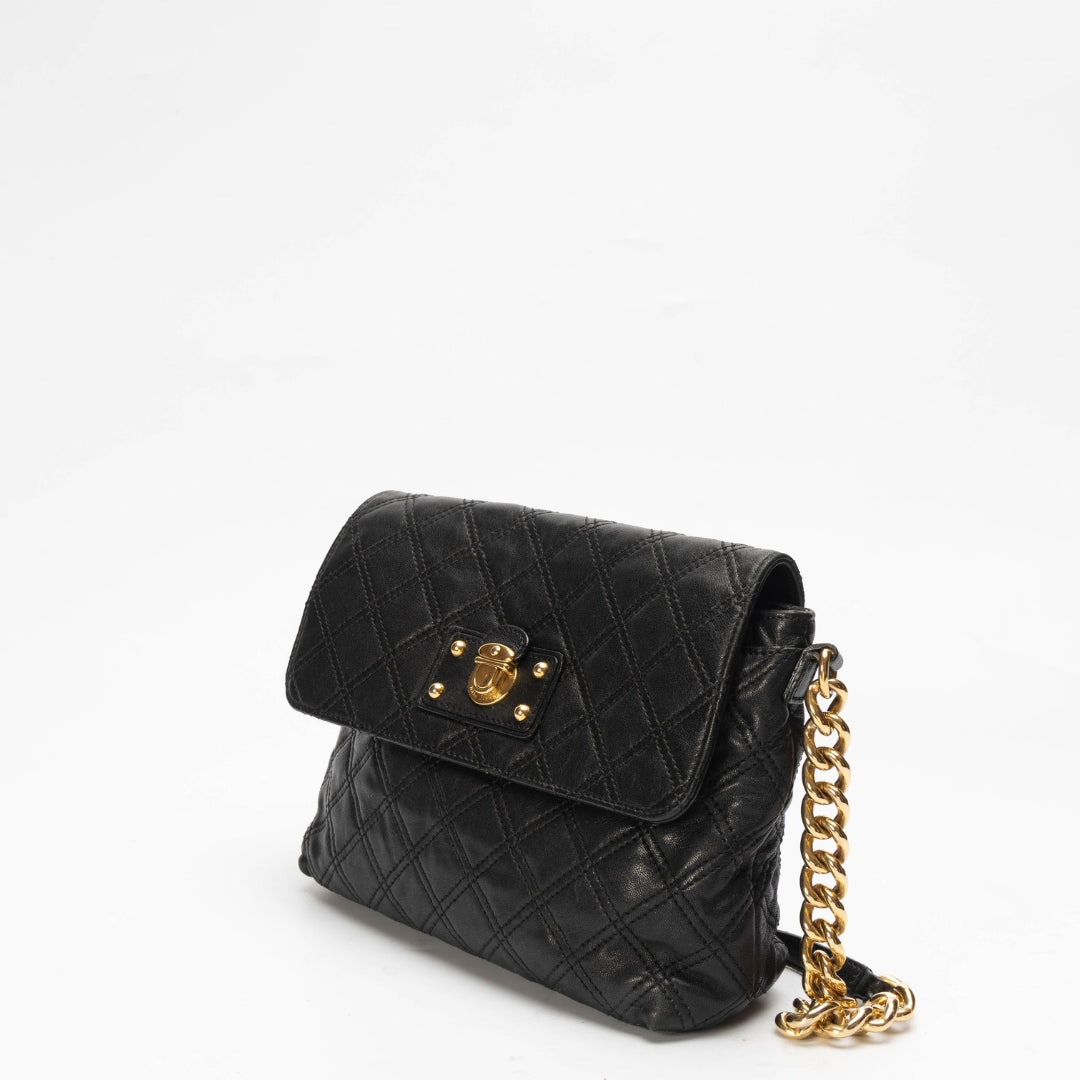 Marc Jacobs Black Quilted Flap Chain Shoulder Bag