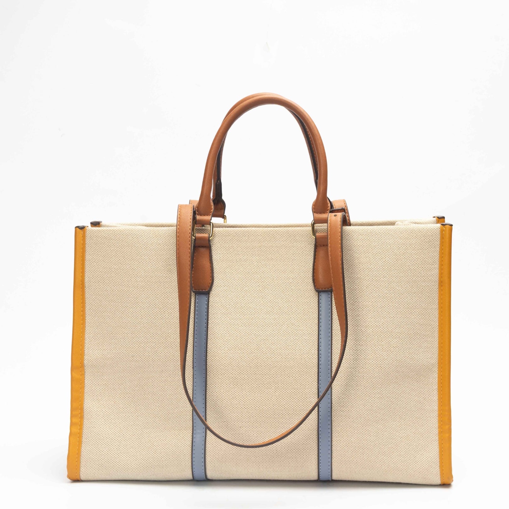 Tory Burch Tricolor Canvas Blake Shopper Tote
