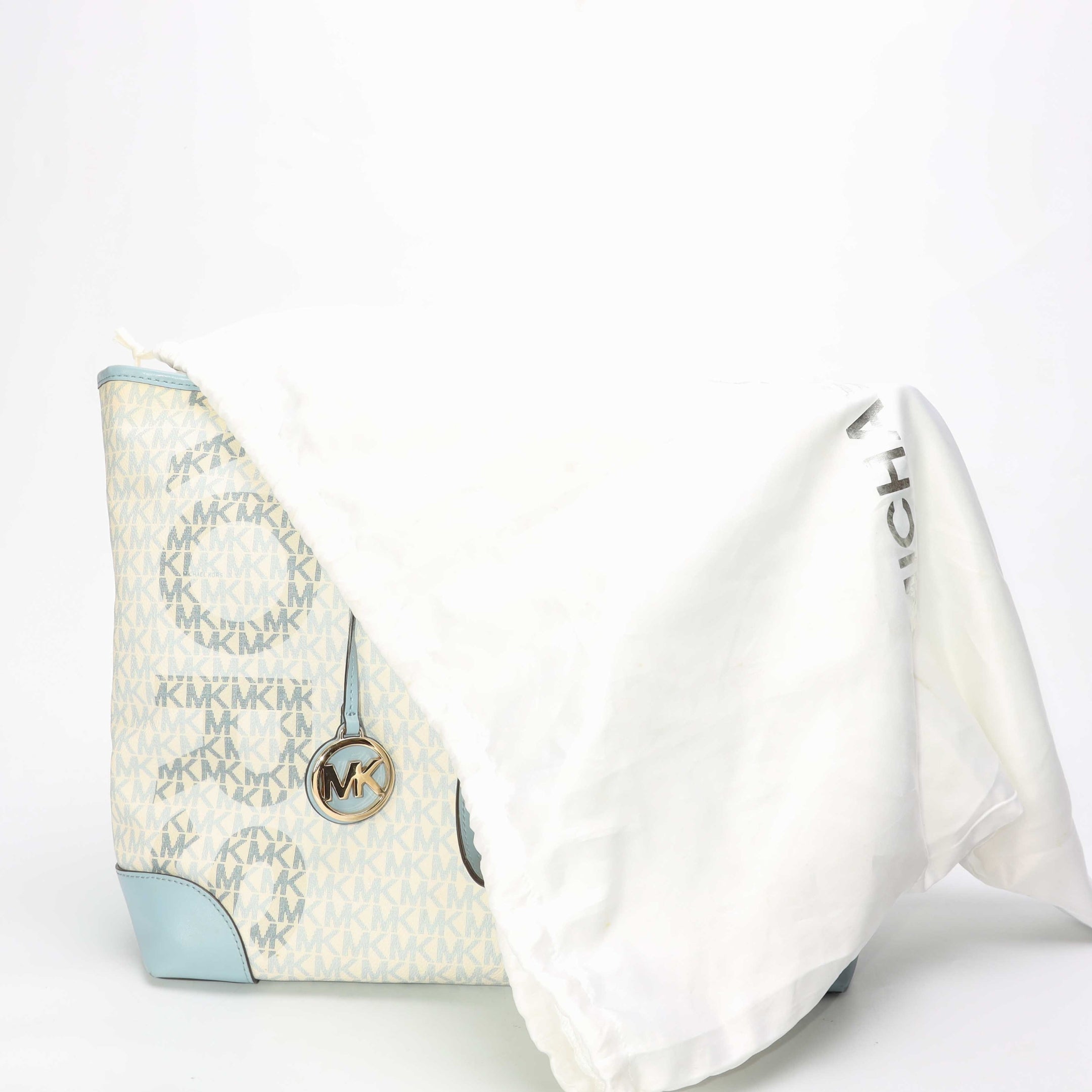 Michael Kors Optic White Eva Logo Tote