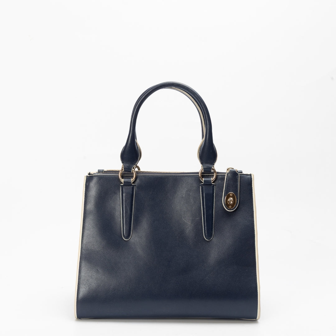 Coach Navy Crosby Carryall Satchel