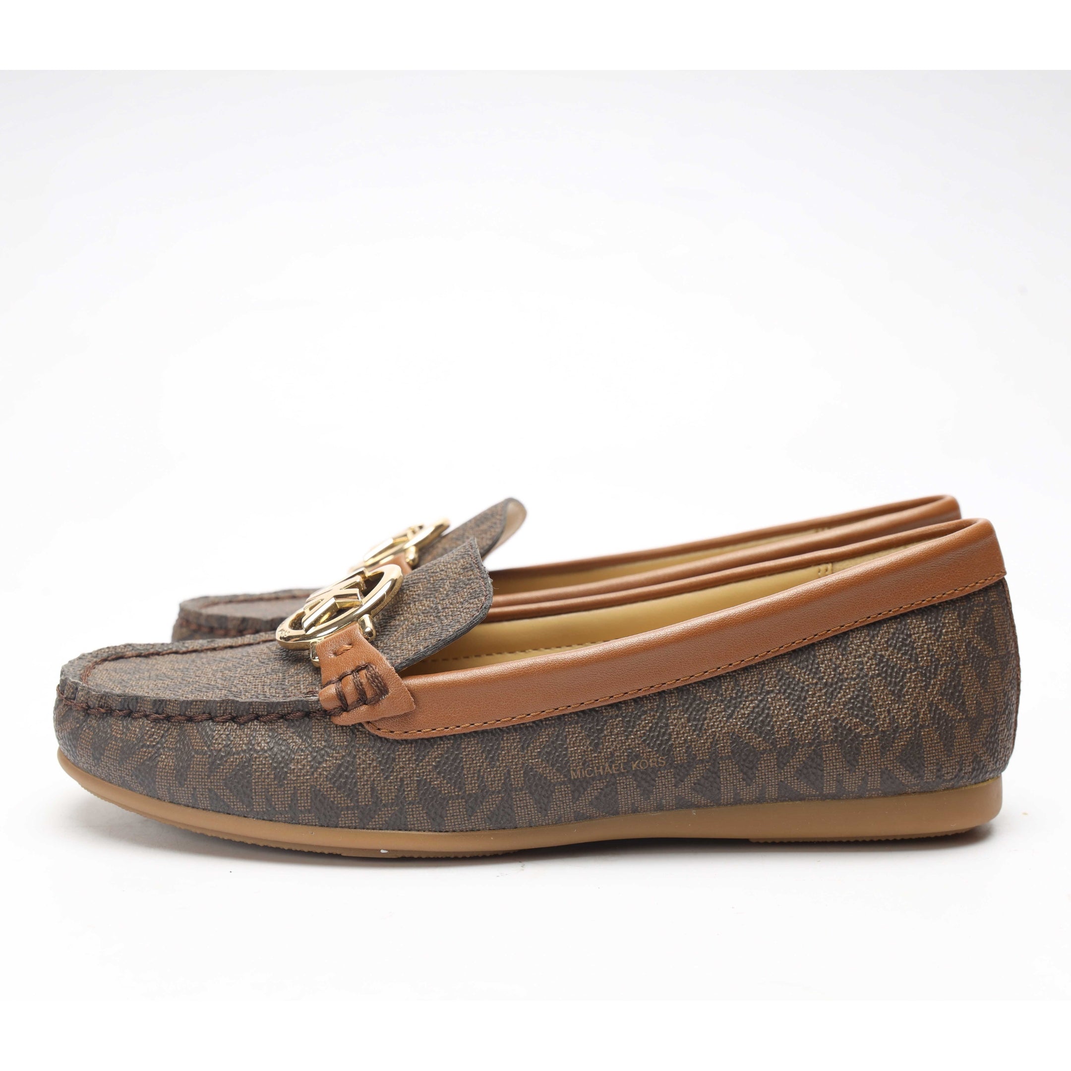 Michael Kors Fulton Brown Signature Logo Moccasin