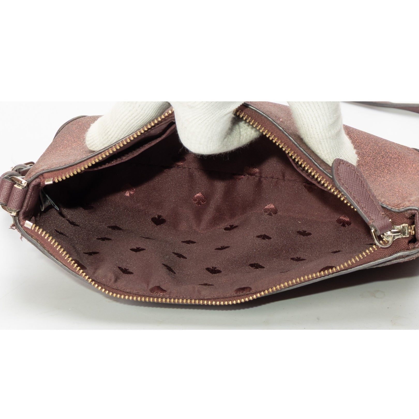 Kate Spade Maroon Shimmy Crossbody Bag