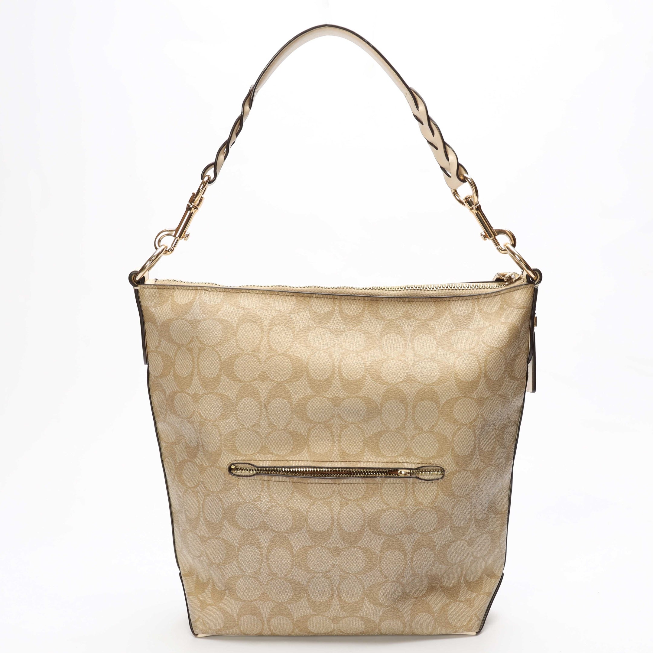 Coach Beige Logo Abby Duffle Shoulder Bag