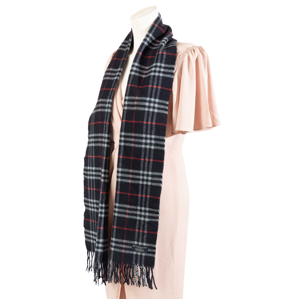 Burberry Black Check Scarf