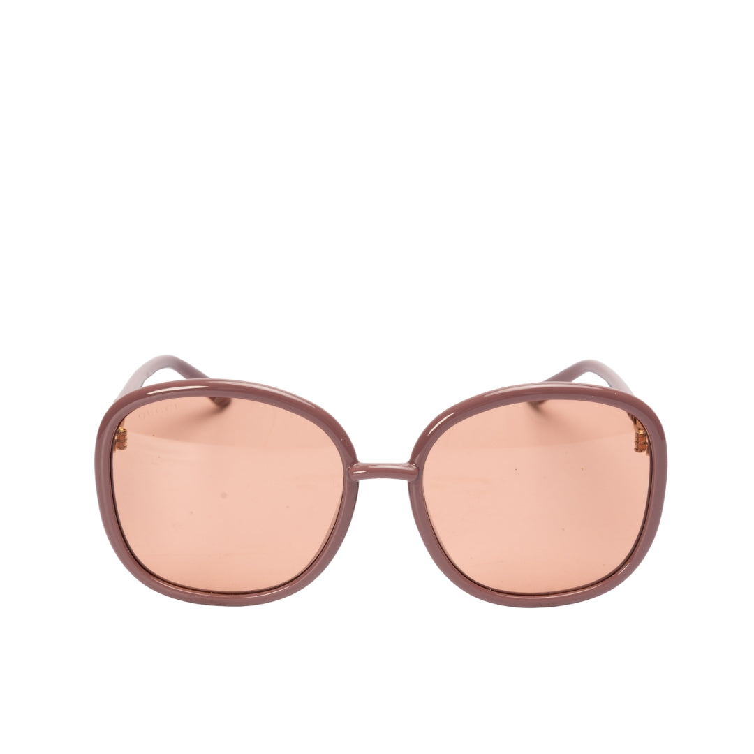 Gucci Mauve Frame Orange Lens Women Sunglasses