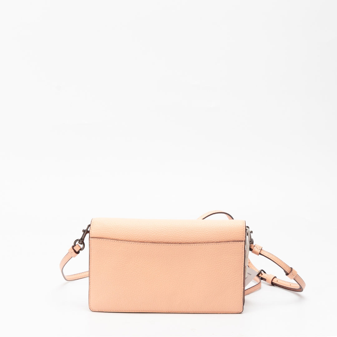 Coach Foldover Polished Pebble Crossbody Bag