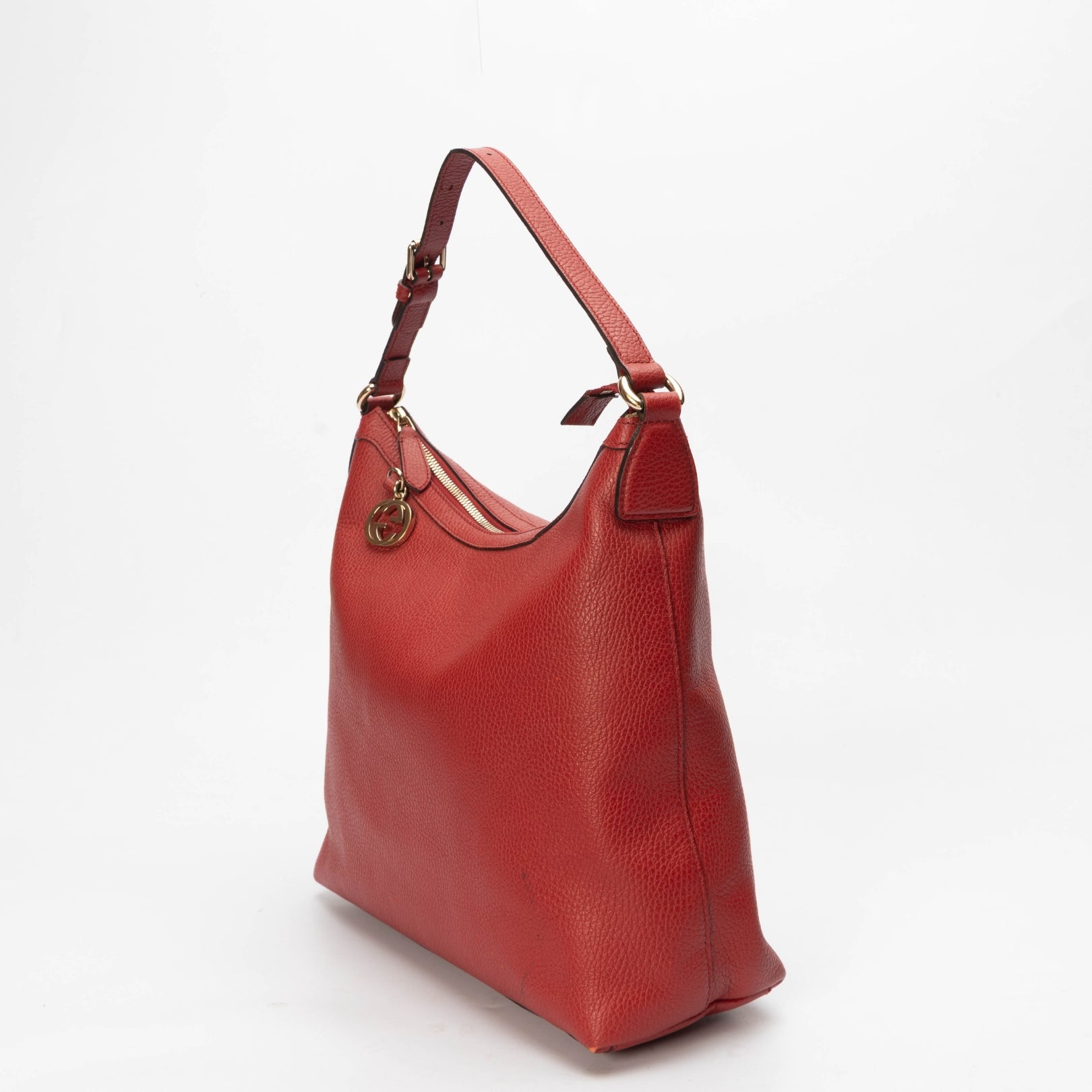 Gucci Red GG Charm Hobo Bag