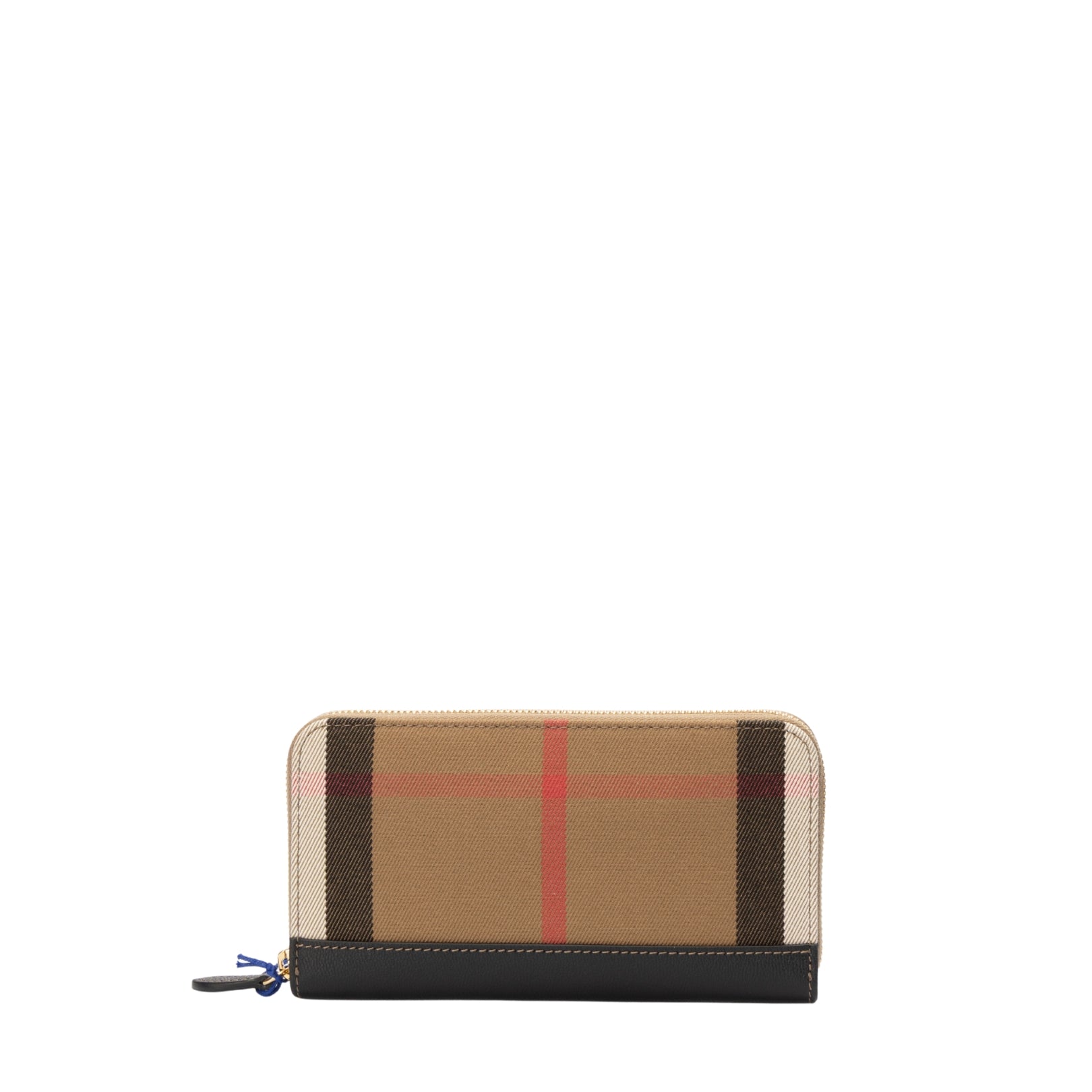 Burberry House Check Canvas Zip-Around Wallet