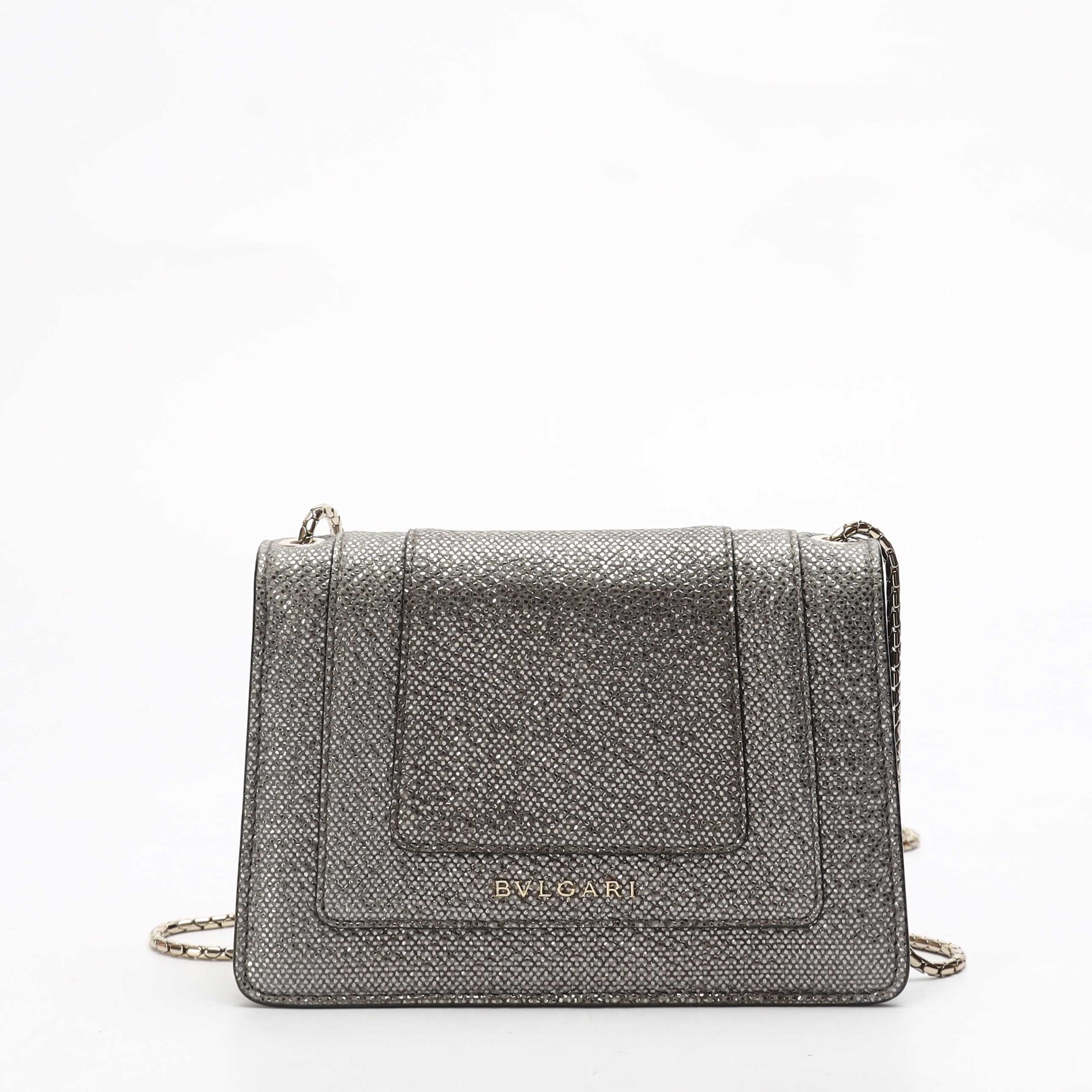 Bvlgari Serpenti Forever Grey Crossbody Mini Bag