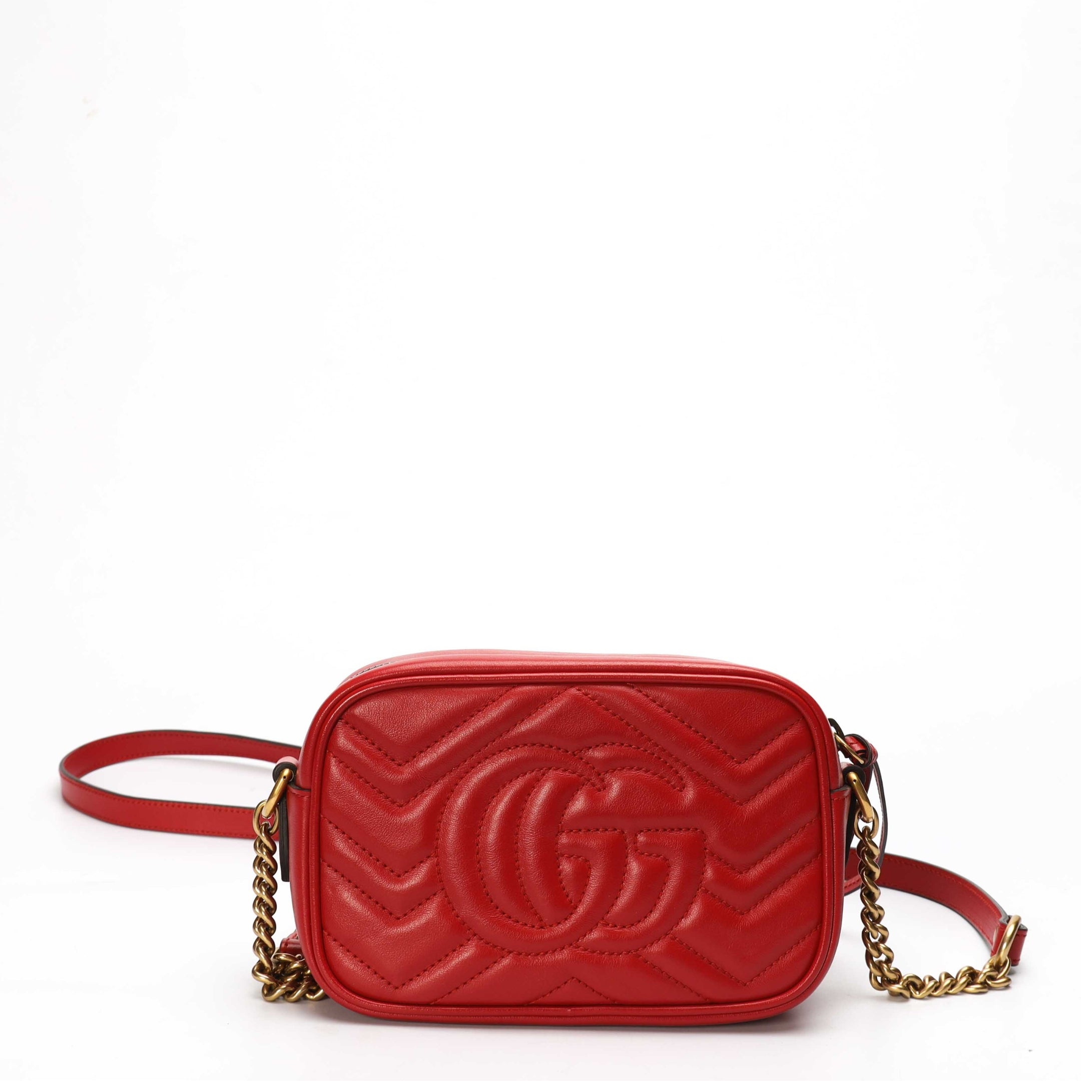 Gucci Marmont Red Camera Crossbody Bag