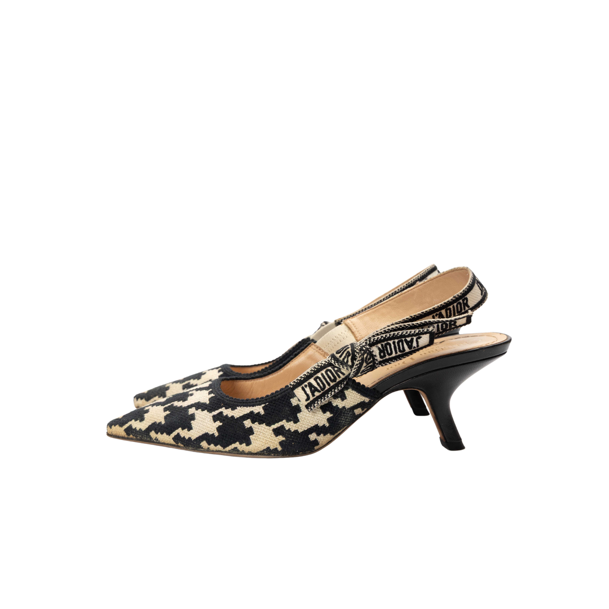Christian Dior Houndstooth Slingback Pumps