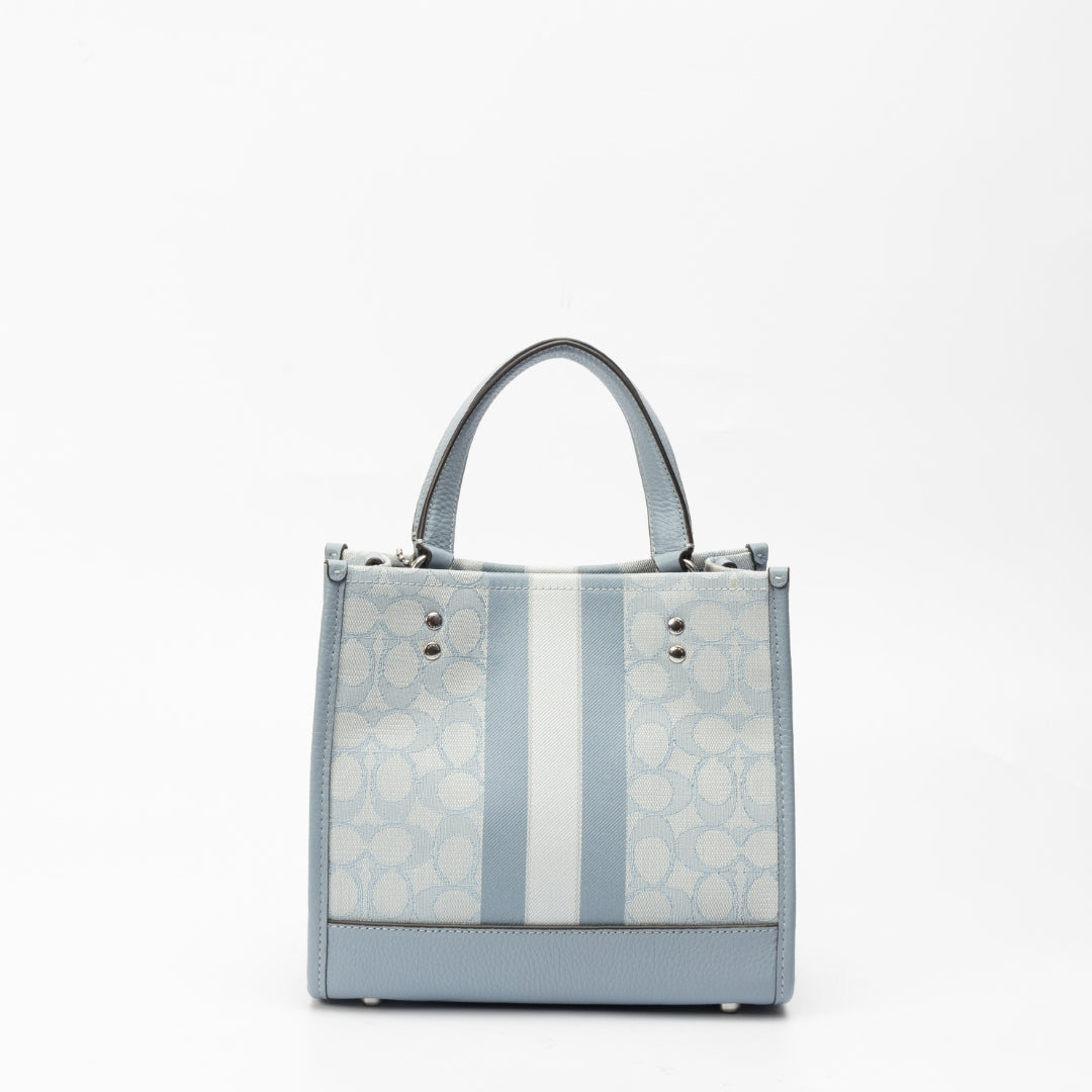 Coach Dempsey 22 in Signature Jacquard Tote