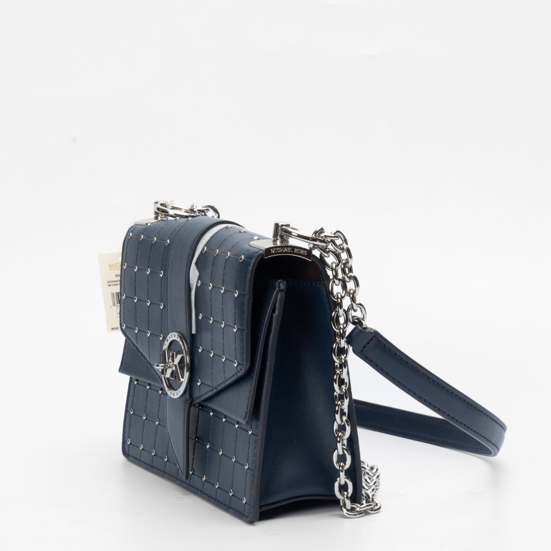 Michael Kors Greenwich Studded Faux Leather Crossbody