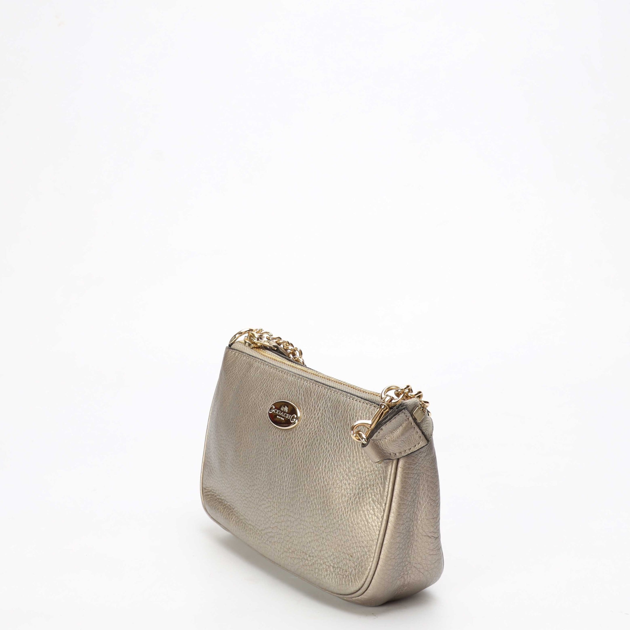Coach Metallic Gold Pochette Bag