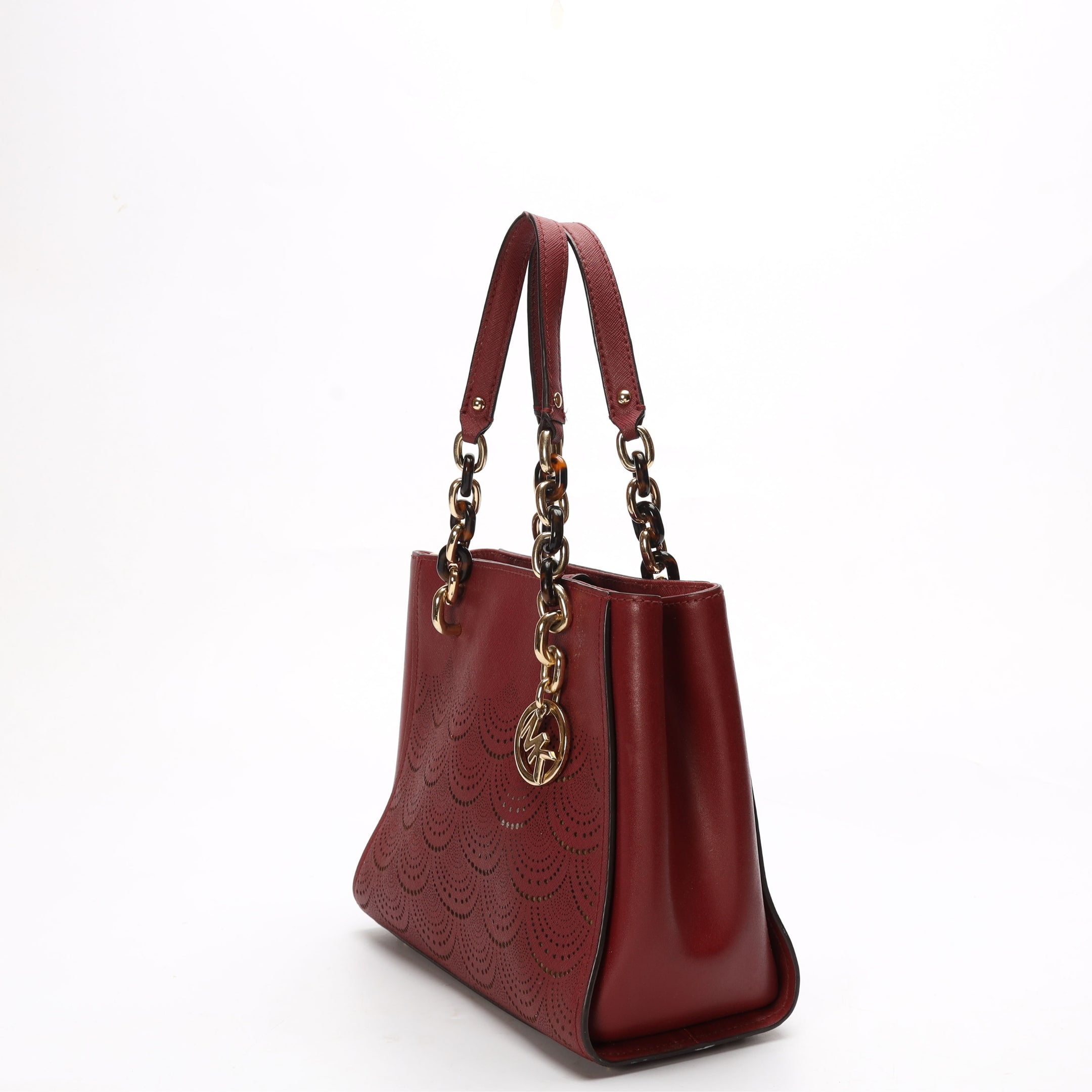 Michael Kors Sophia Maroon Convertible Satchel