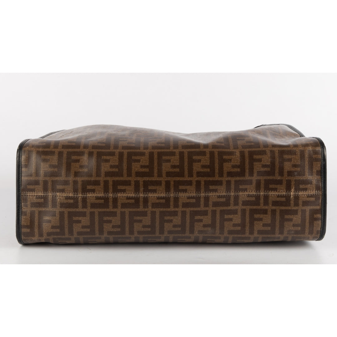 Fendi Zucca Coated Canvas and Leather Runaway Shopper Tote