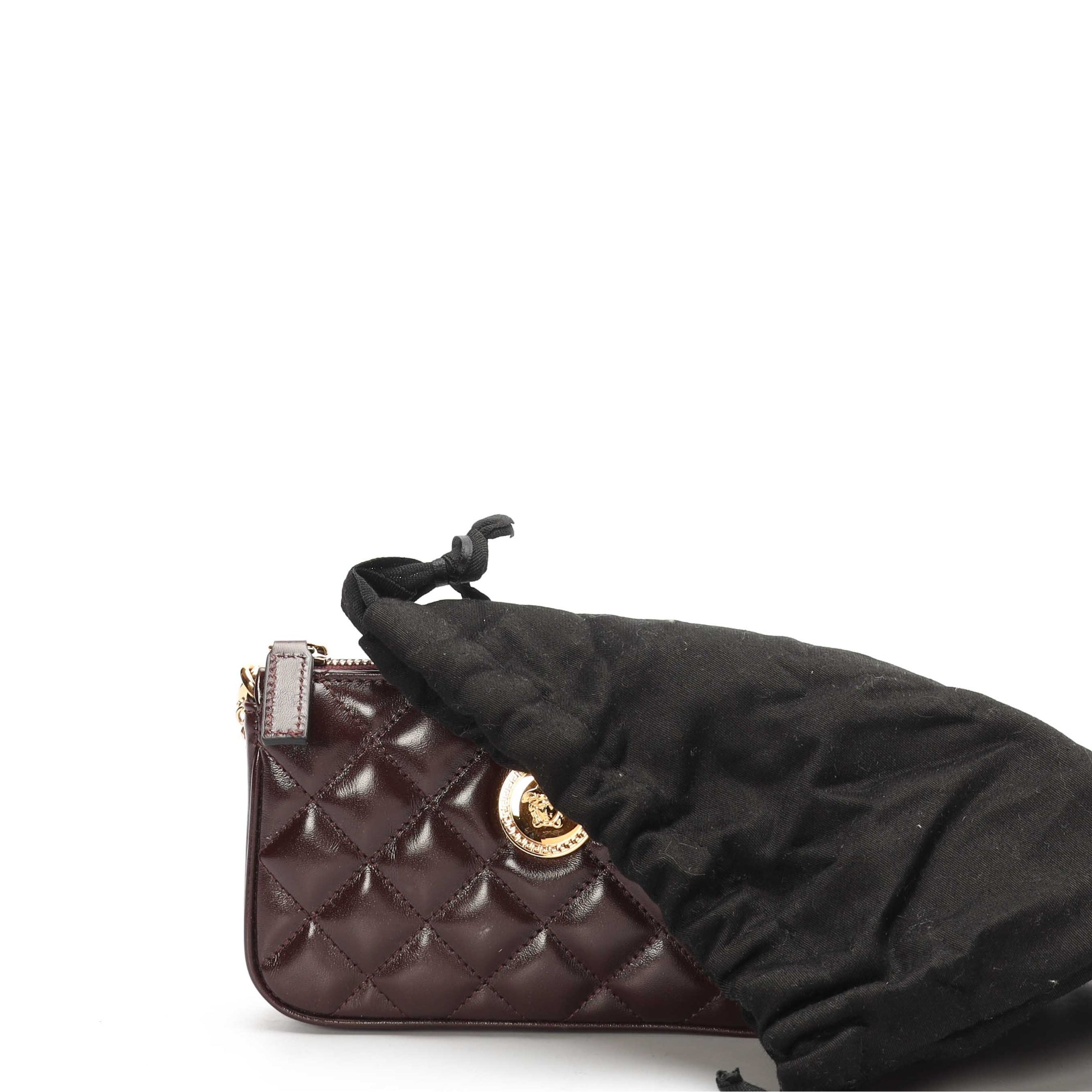 Versace La Medusa Quilted Shoulder Bag