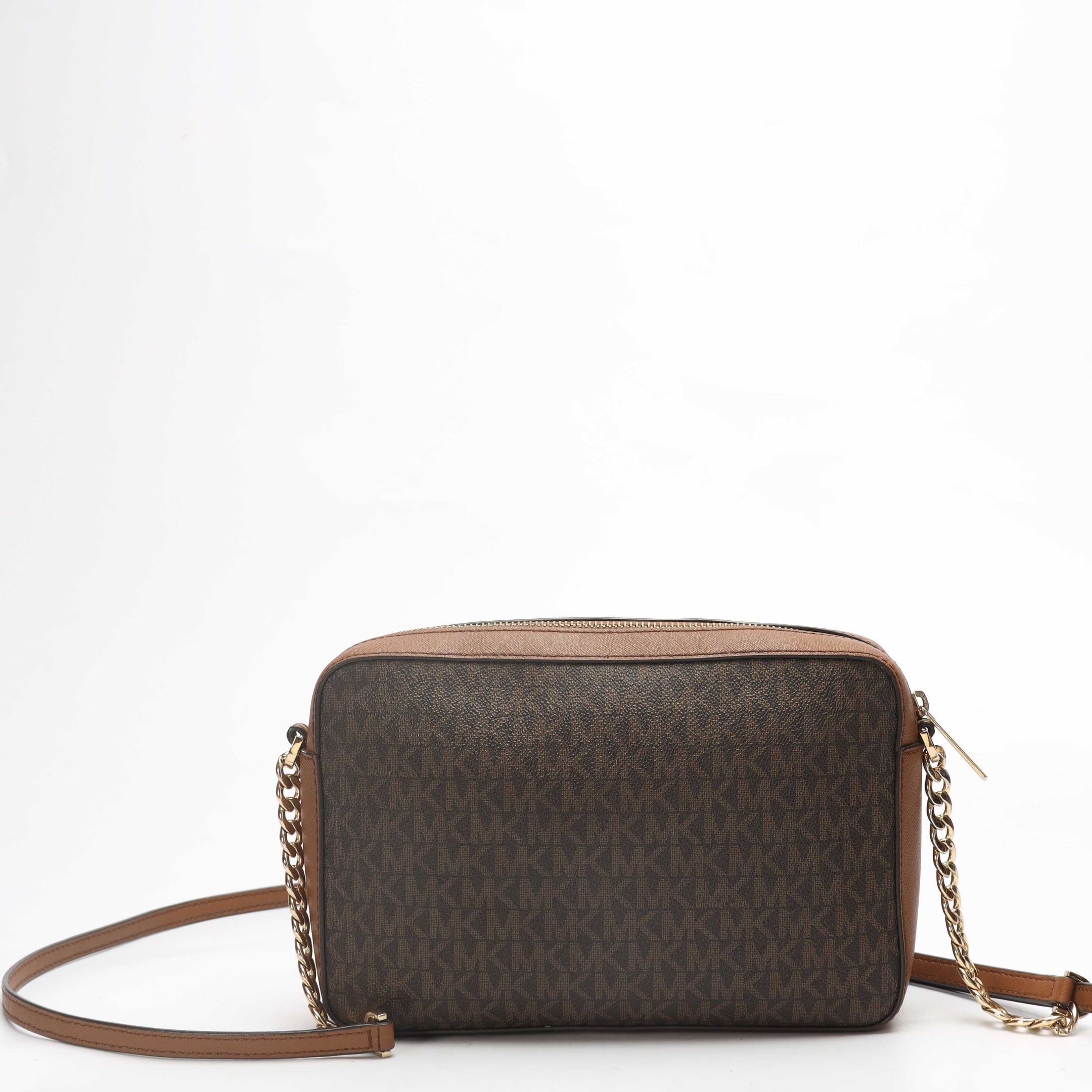 Michael Kors Jet Set Logo Brown Crossbody Bag
