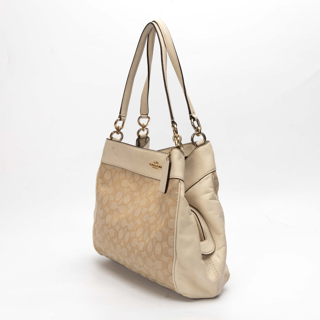 Coach Signature Canvas Lexy Shoulder Bag