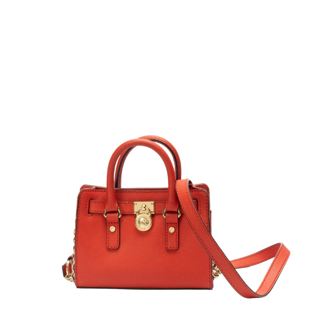 Leather Handbag Hamilton Michael Kors Purse Michael Kors Red Mini