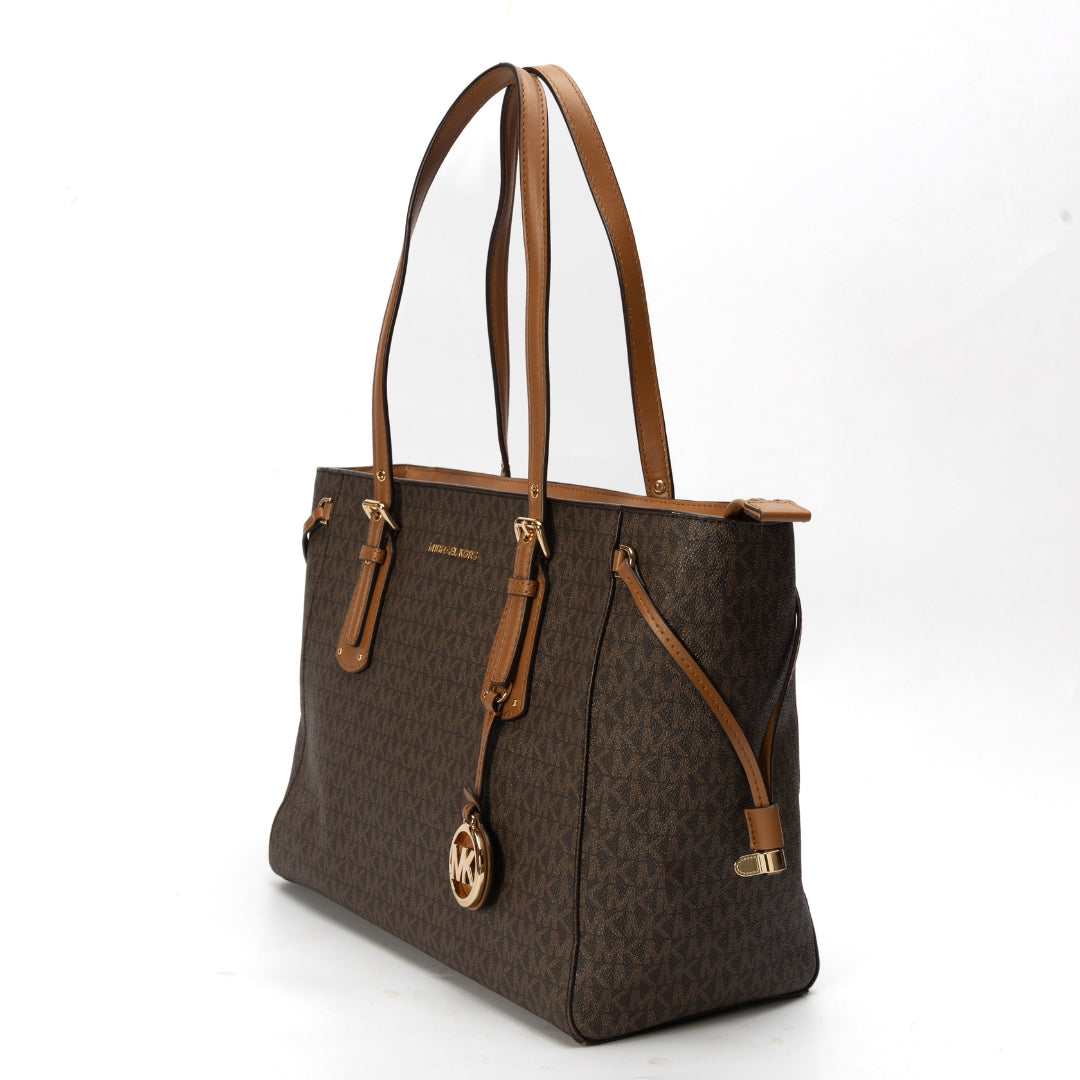 Michael Kors Brown Voyager Logo Tote