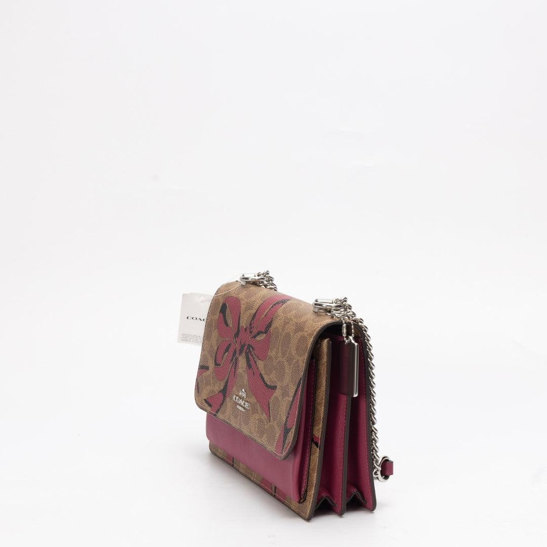 Coach Klare Bow Signature Canvas Crossbody Bag
