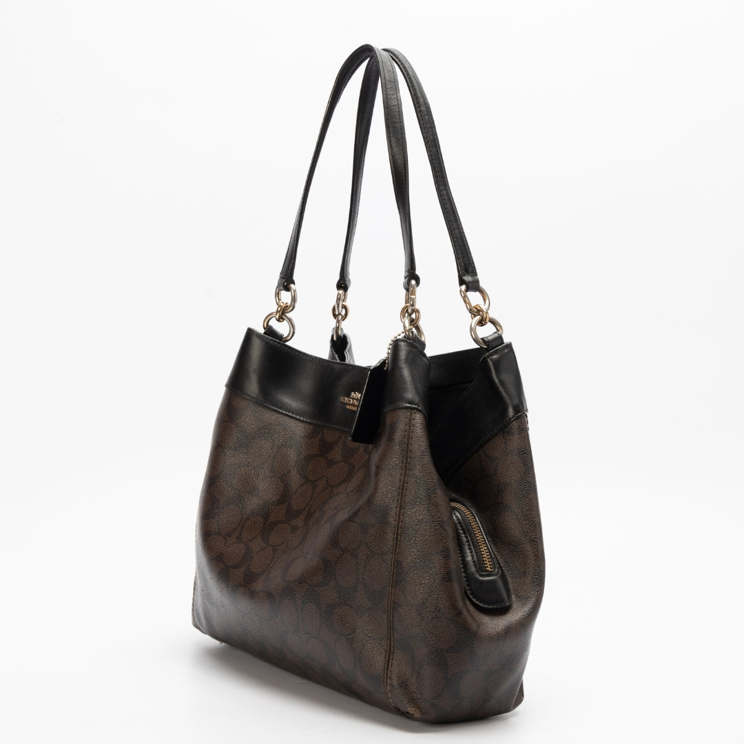 Coach Lexy Signature Jacquard Shoulder Bag