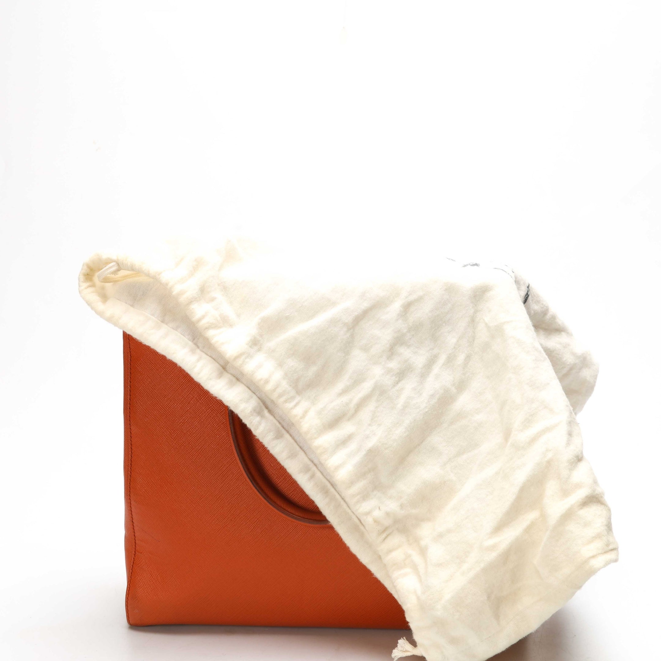 Prada Orange Parabole Convertible Tote