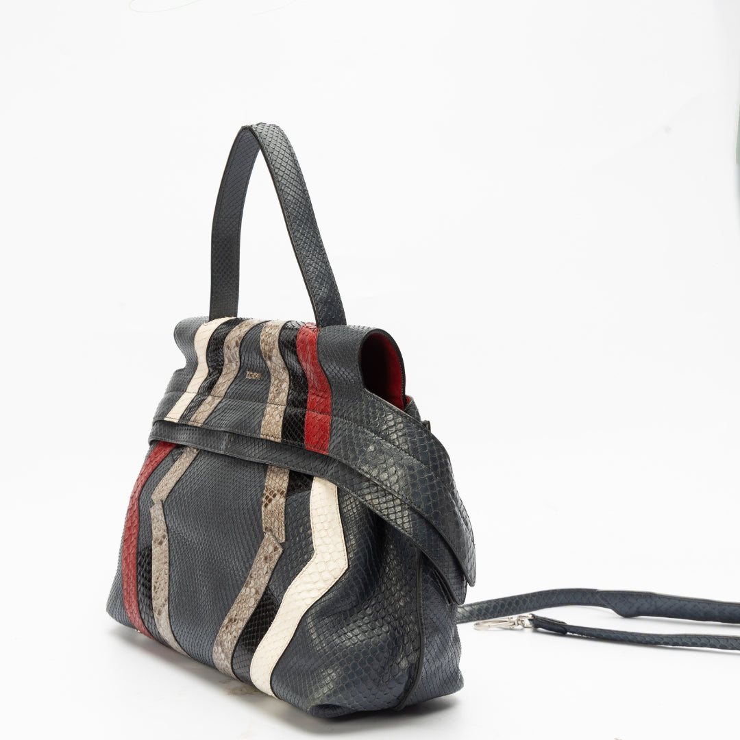 Tod's Python Convertible Wave Bag