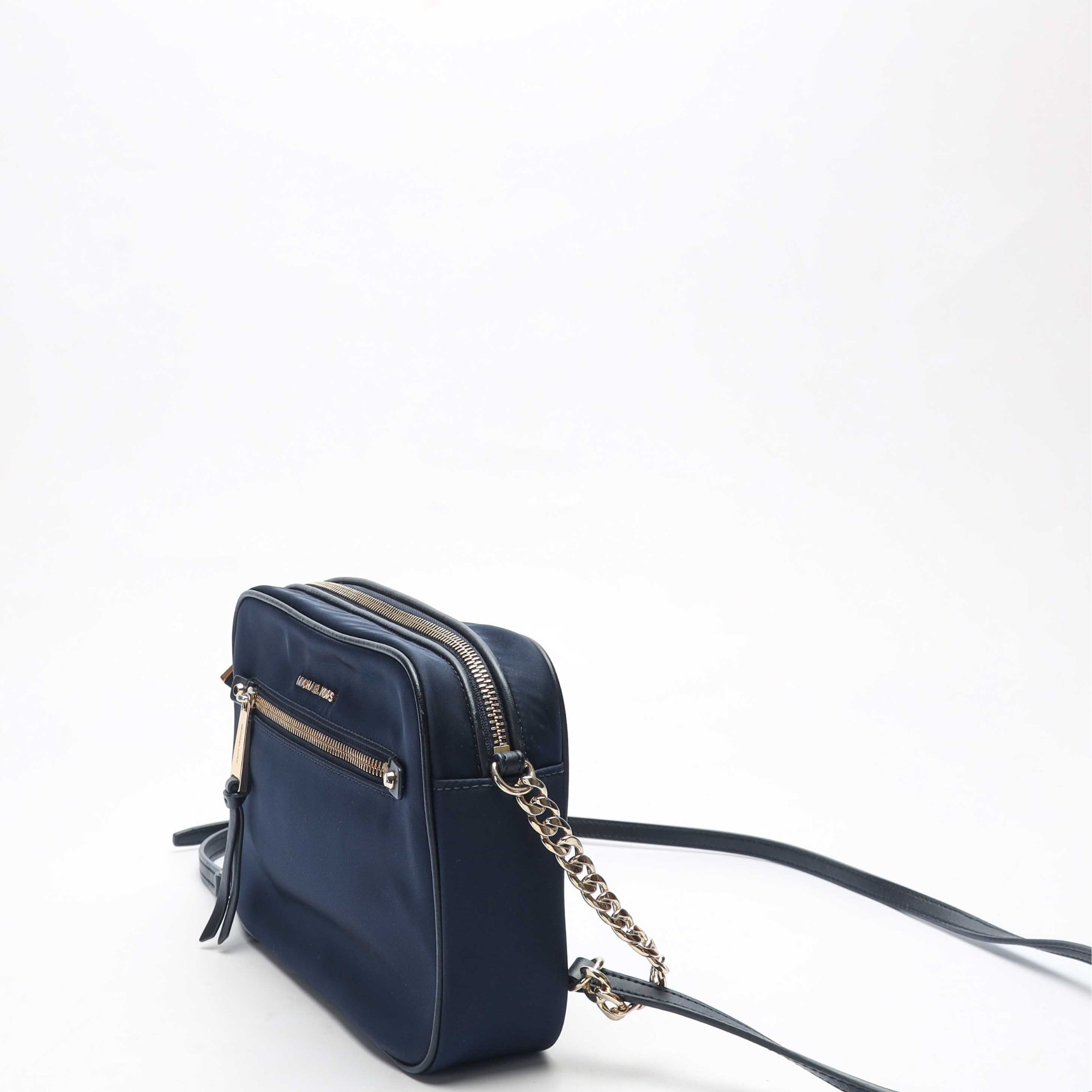 Michael Kors Jet Set Navy Blue Chain Crossbody Bag