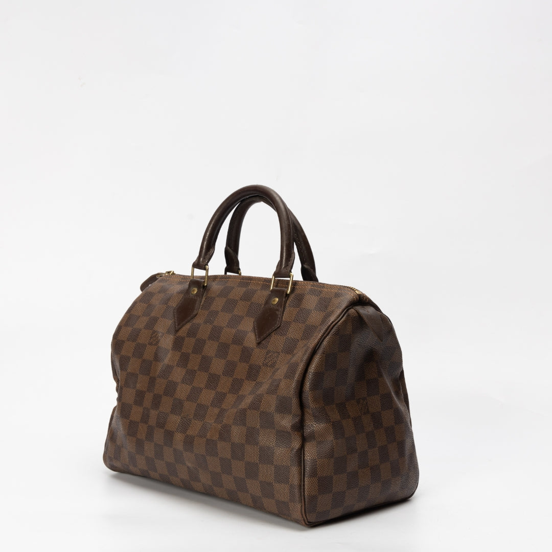 Louis Vuitton Damier Ebene Canvas Speedy 30 Bag
