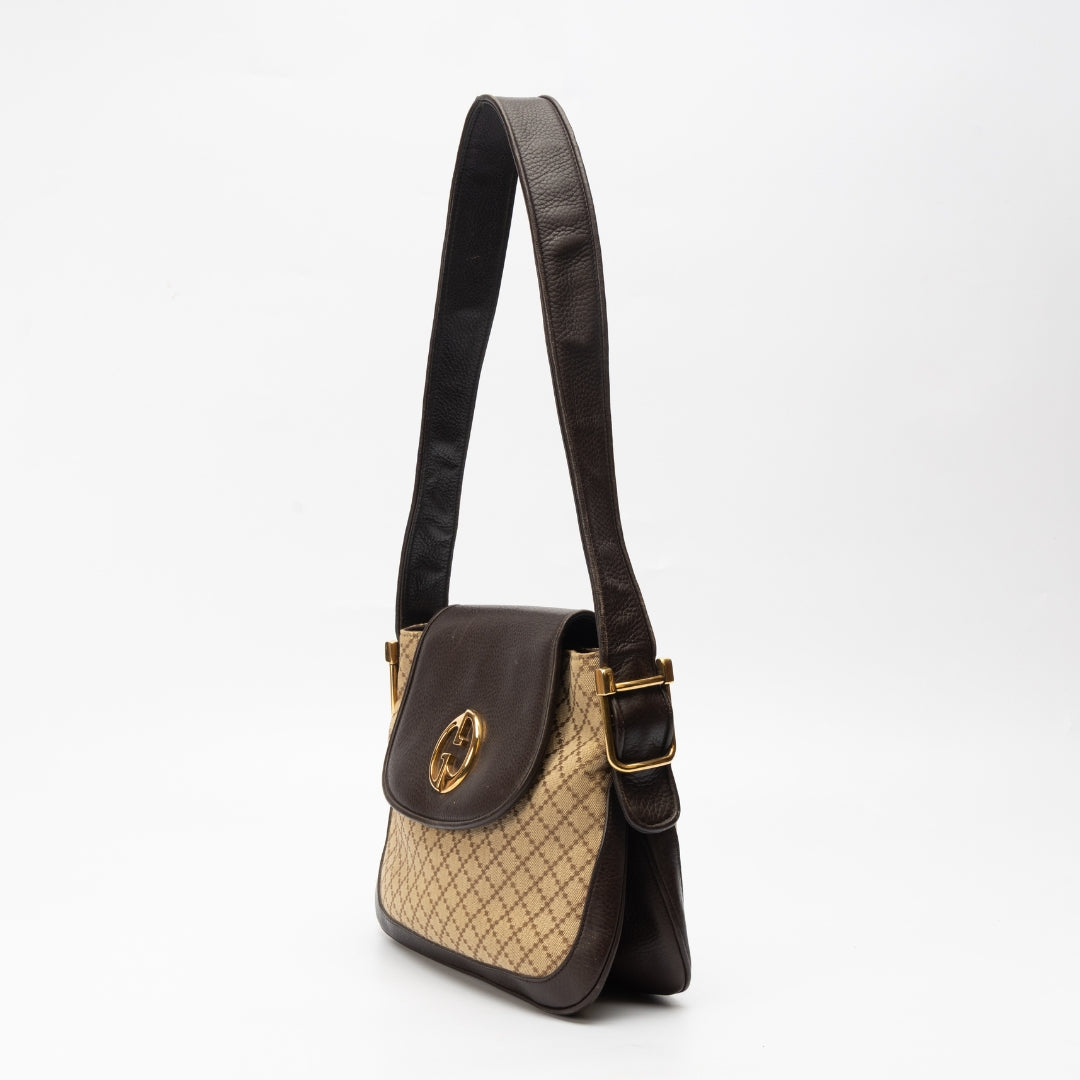 Gucci Diamante 1973 Canvas Shoulder Bag