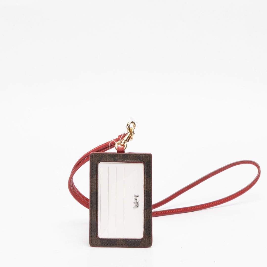 Coach Signature ID Lanyard Wallet