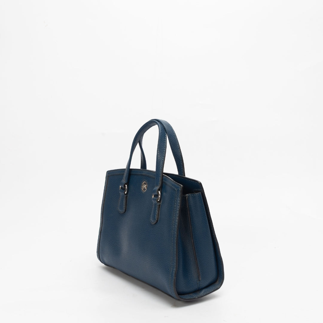 Michael Kors Chantal Pebbled Leather Satchel Bag