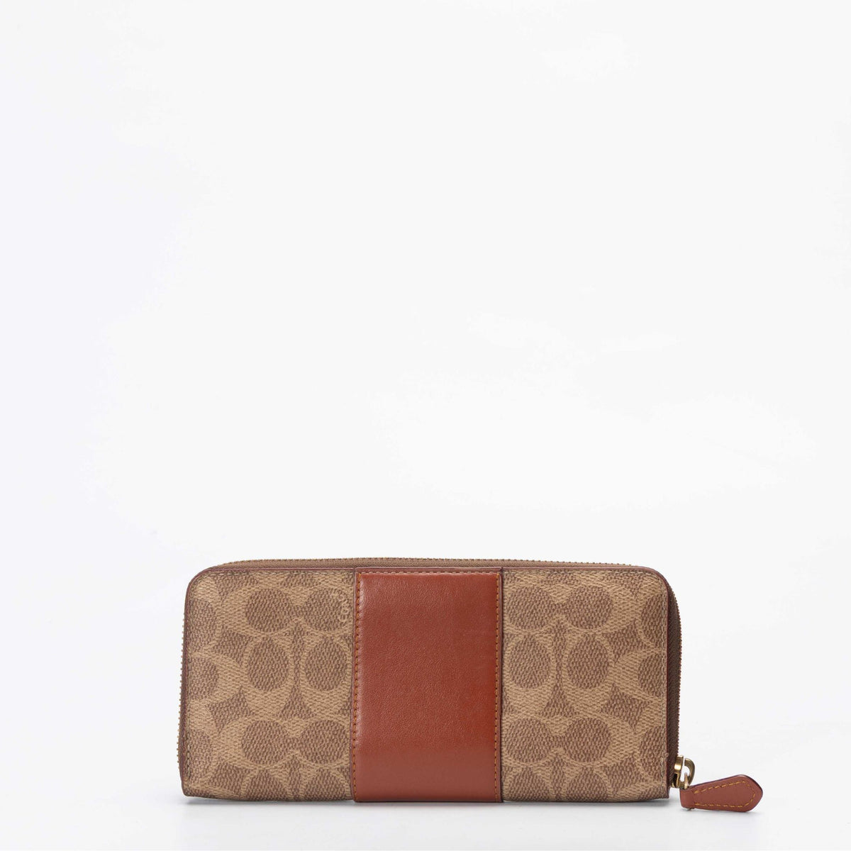 Coach Accordion Brown Zip Wallet