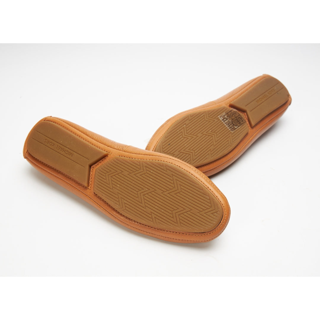 Michael Kors Lillie Tan Leather Ballerinas