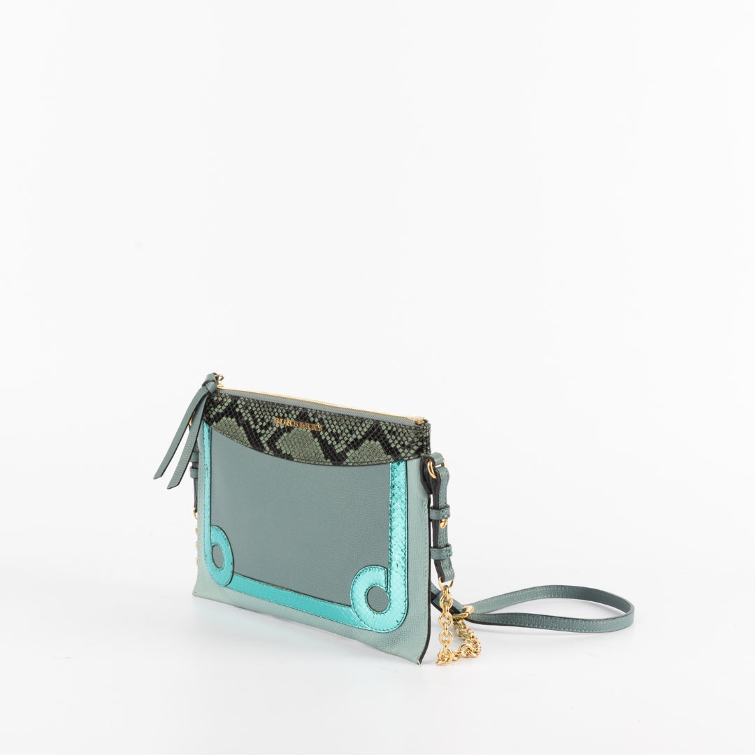 Burberry Python Trim Crossbody Bag