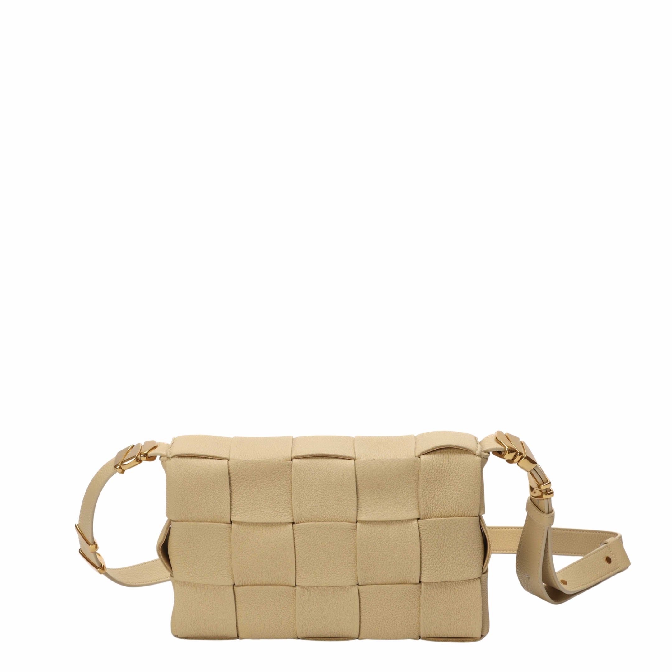 Bottega Veneta Beige Intrecciato Cassette Crossbody Bag