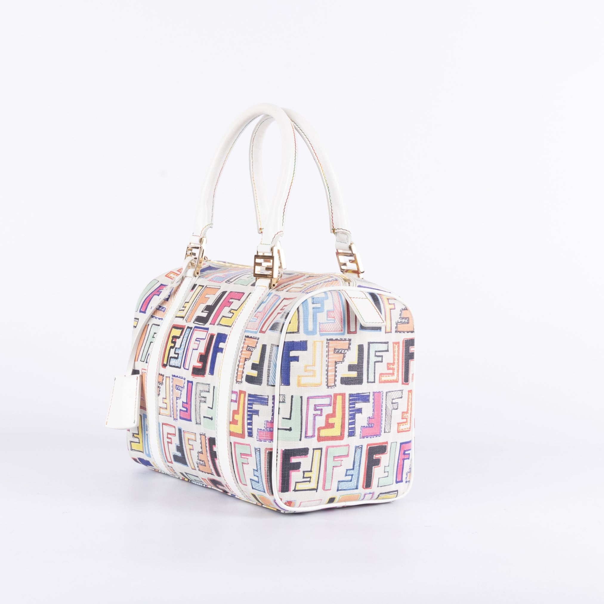 Fendi Zucca Forever Boston Multi-colored Bag