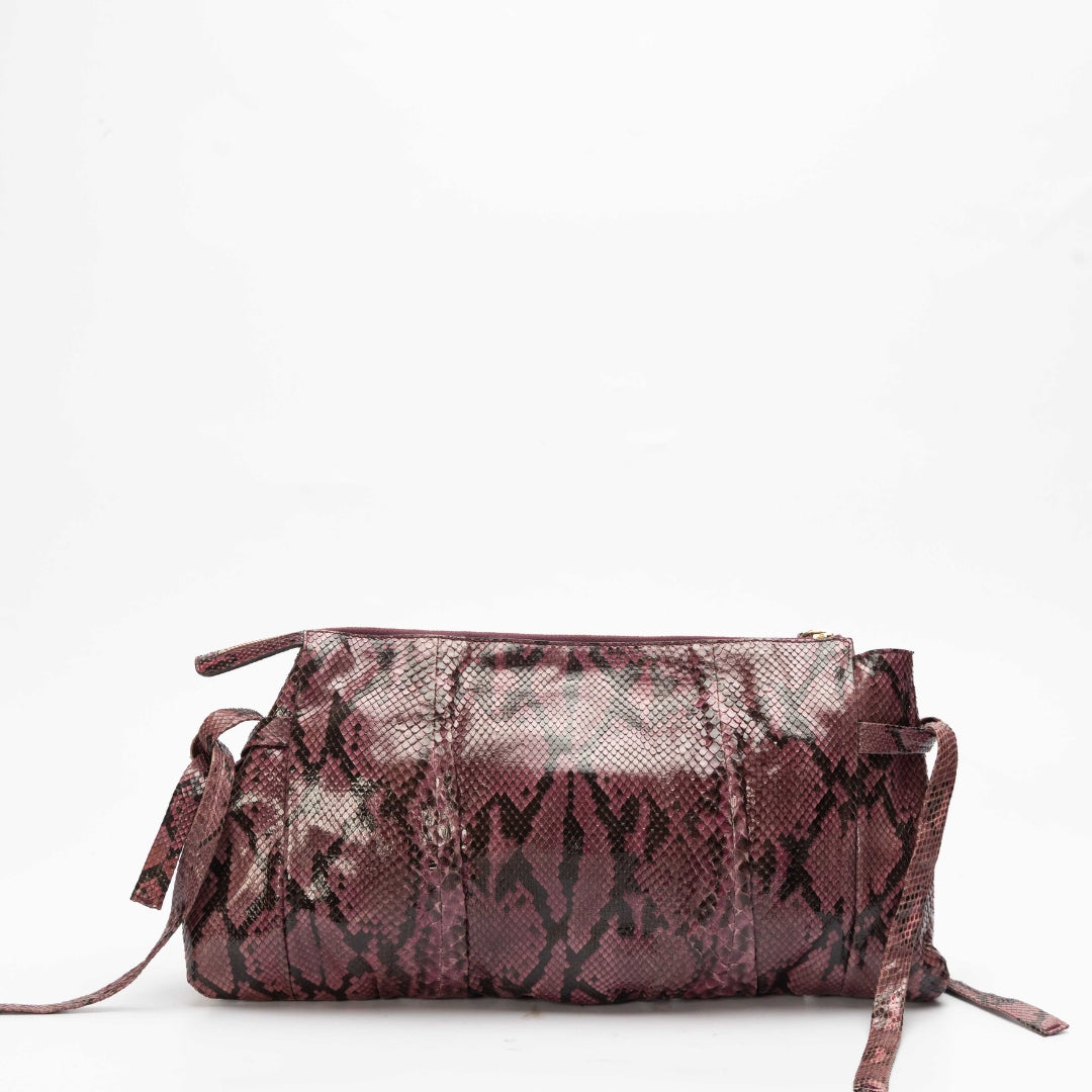 Gucci Brown Python Hysteria Clutch Bag