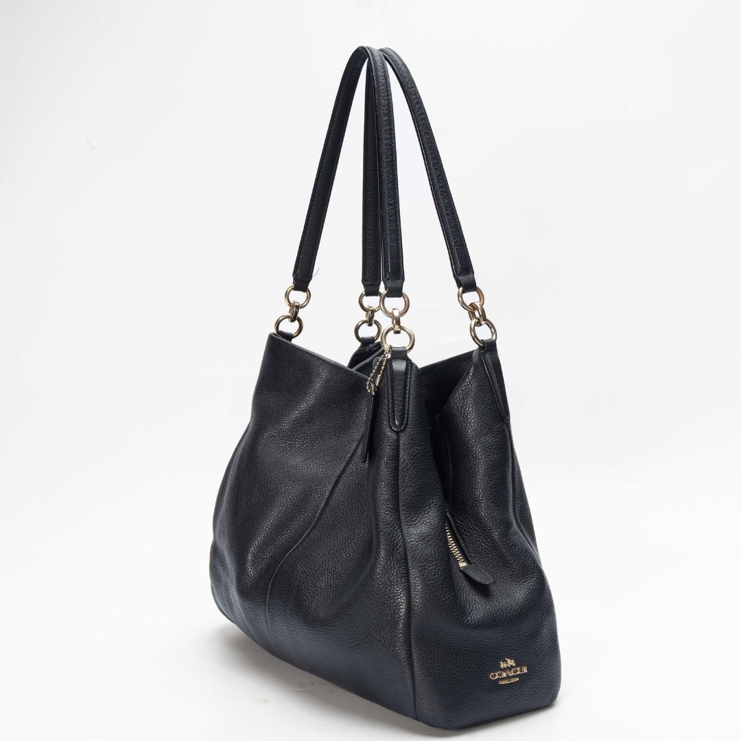 Coach Black Edie Shoulder Bag