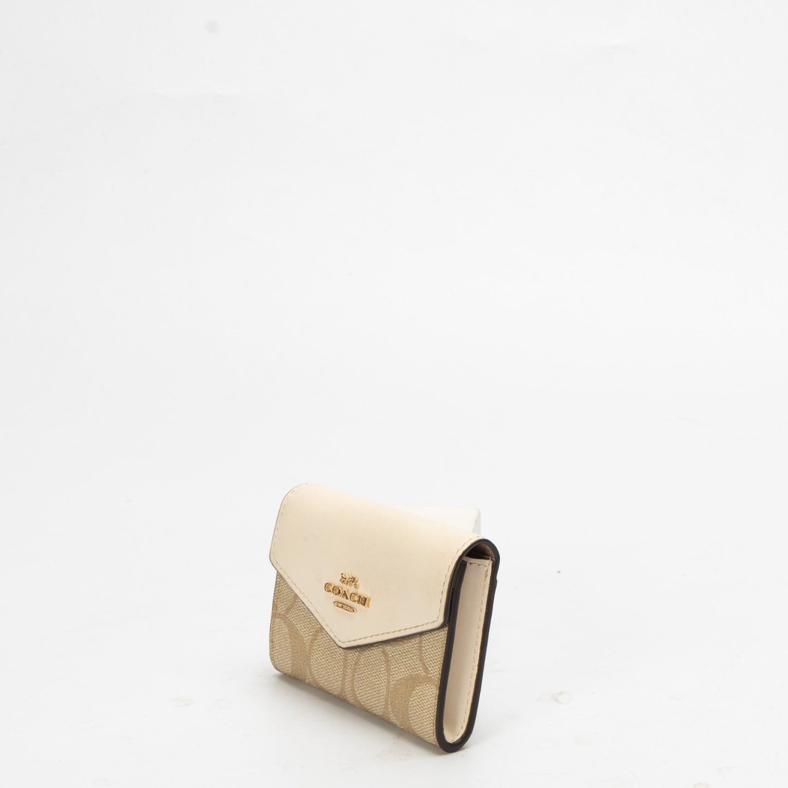 Coach Flap Card Case In Signature Canvas