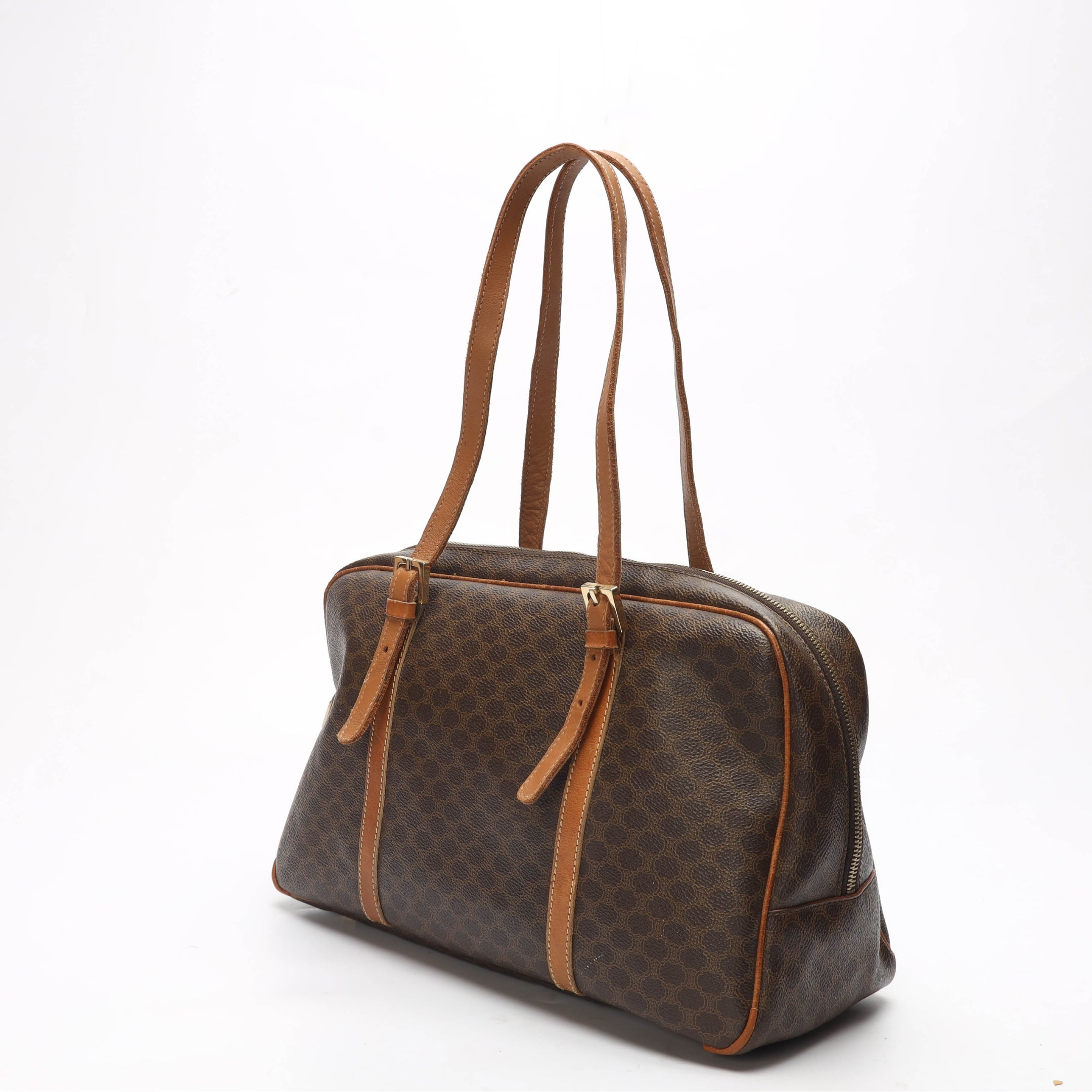 Celine Macadam Canvas Brown Shoulder Bag