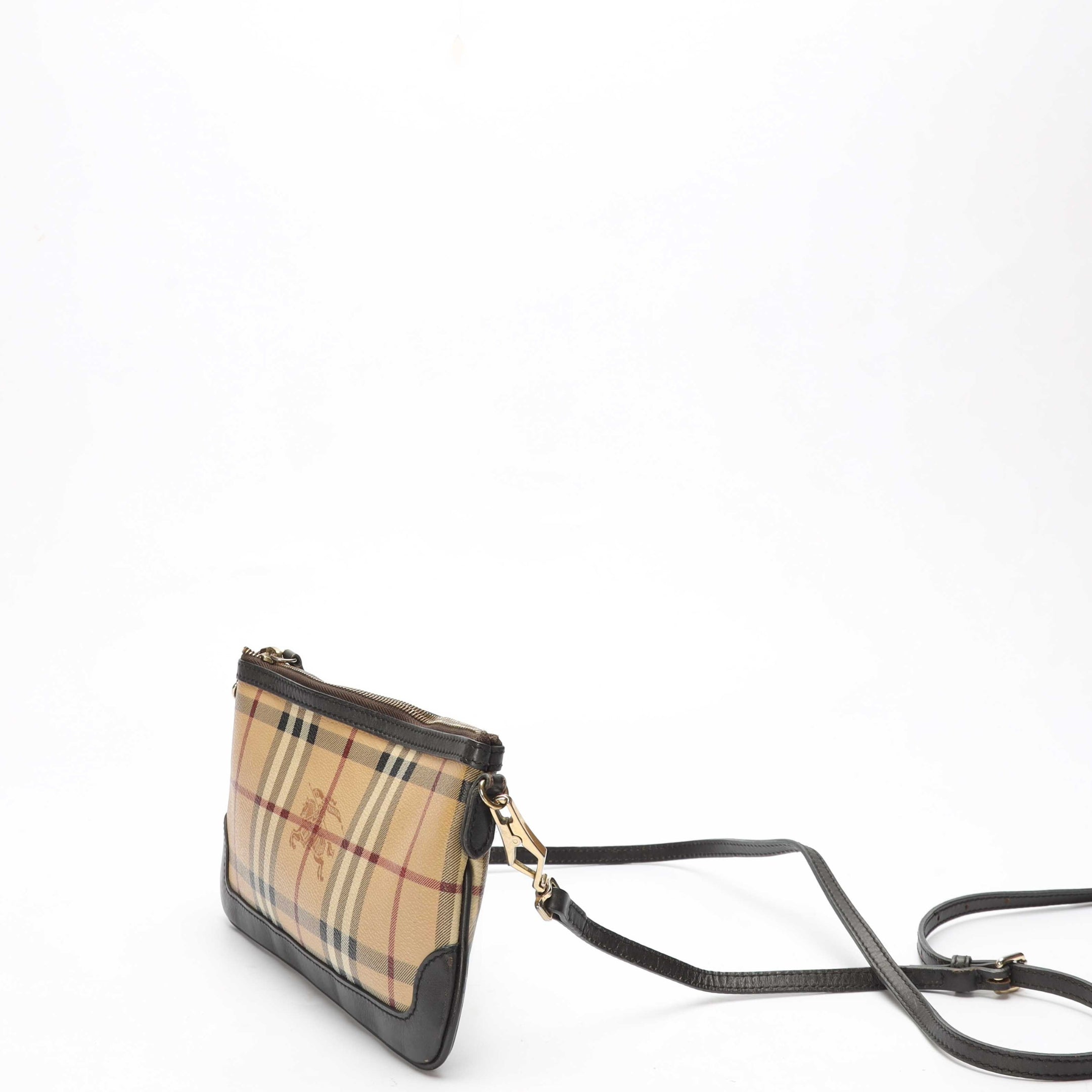 Burberry Haymarket Check Canvas Peyton Crossbody Bag