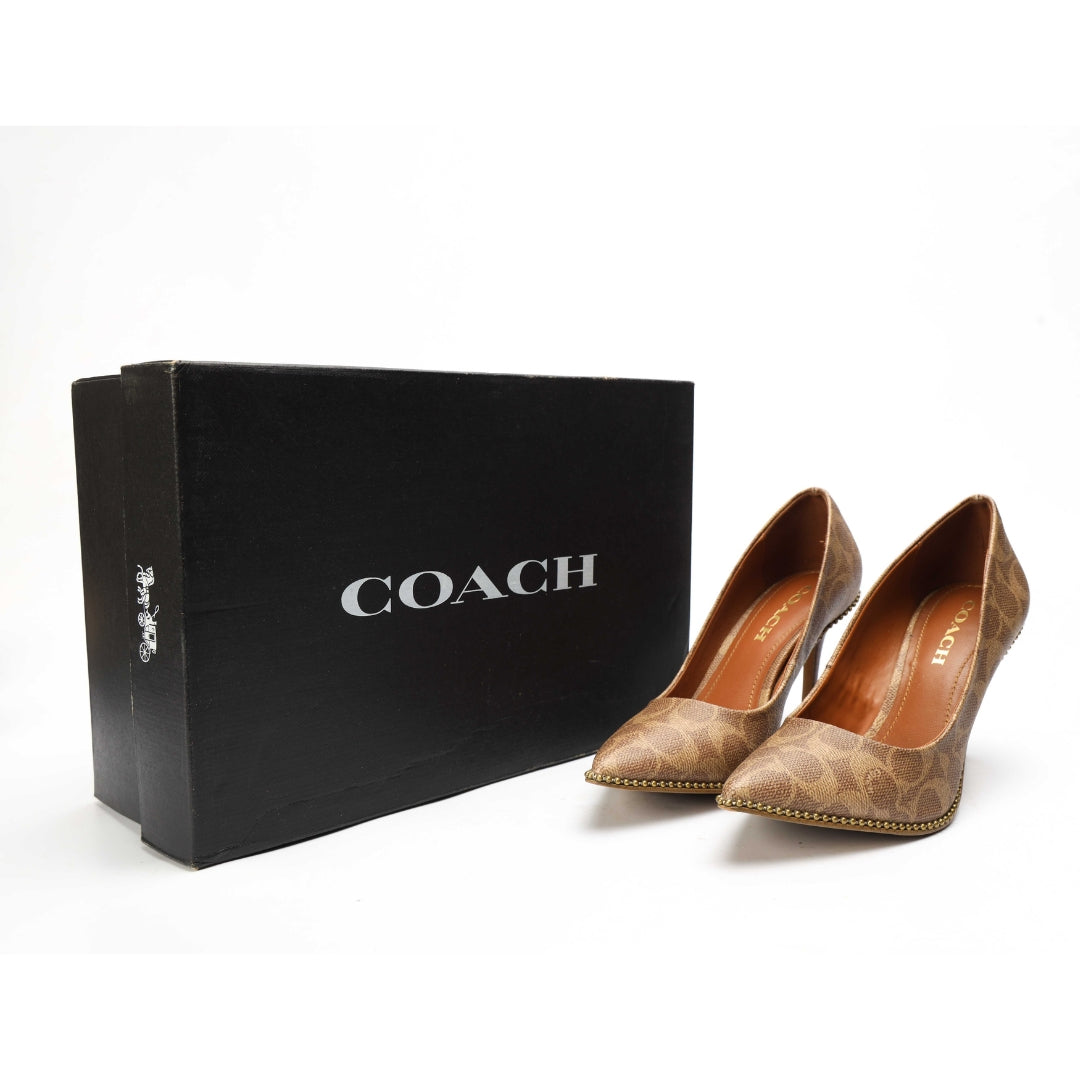 Coach Signature Canvas Waverly Pumps