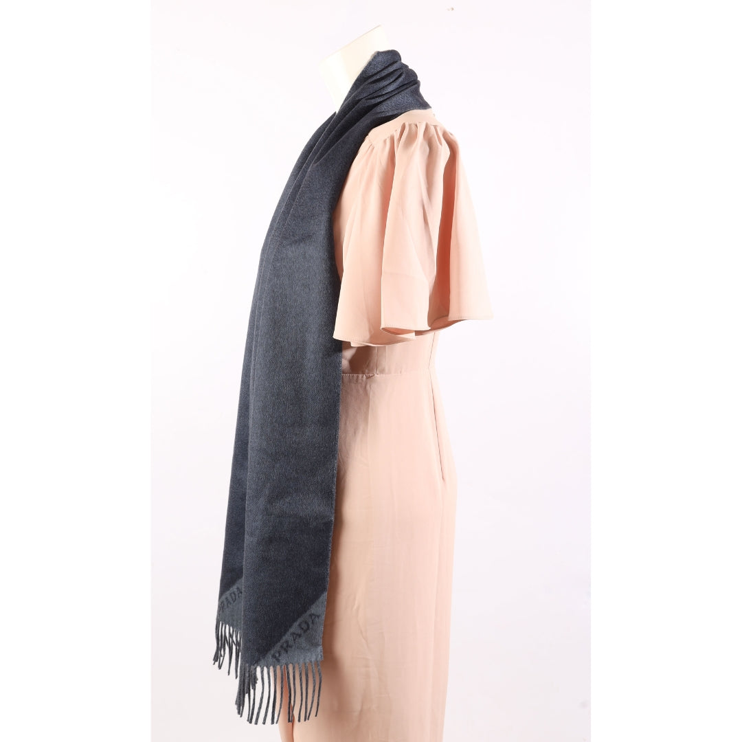 Prada Logo Double Cashmere Scarf
