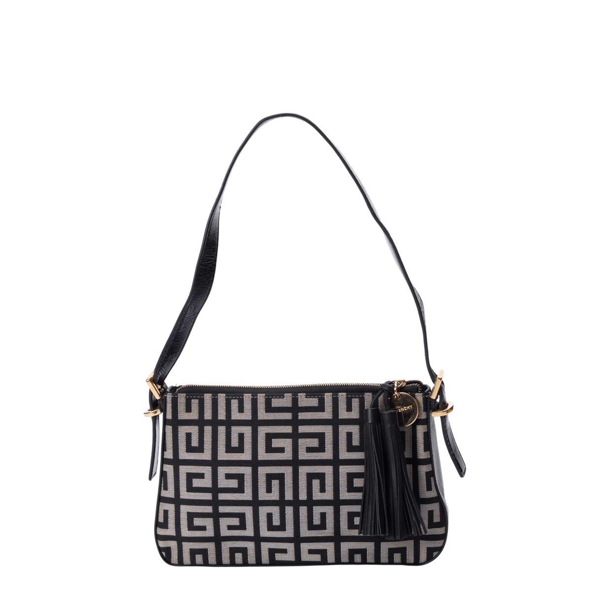 Givenchy Black Monogram Tassel Baguette