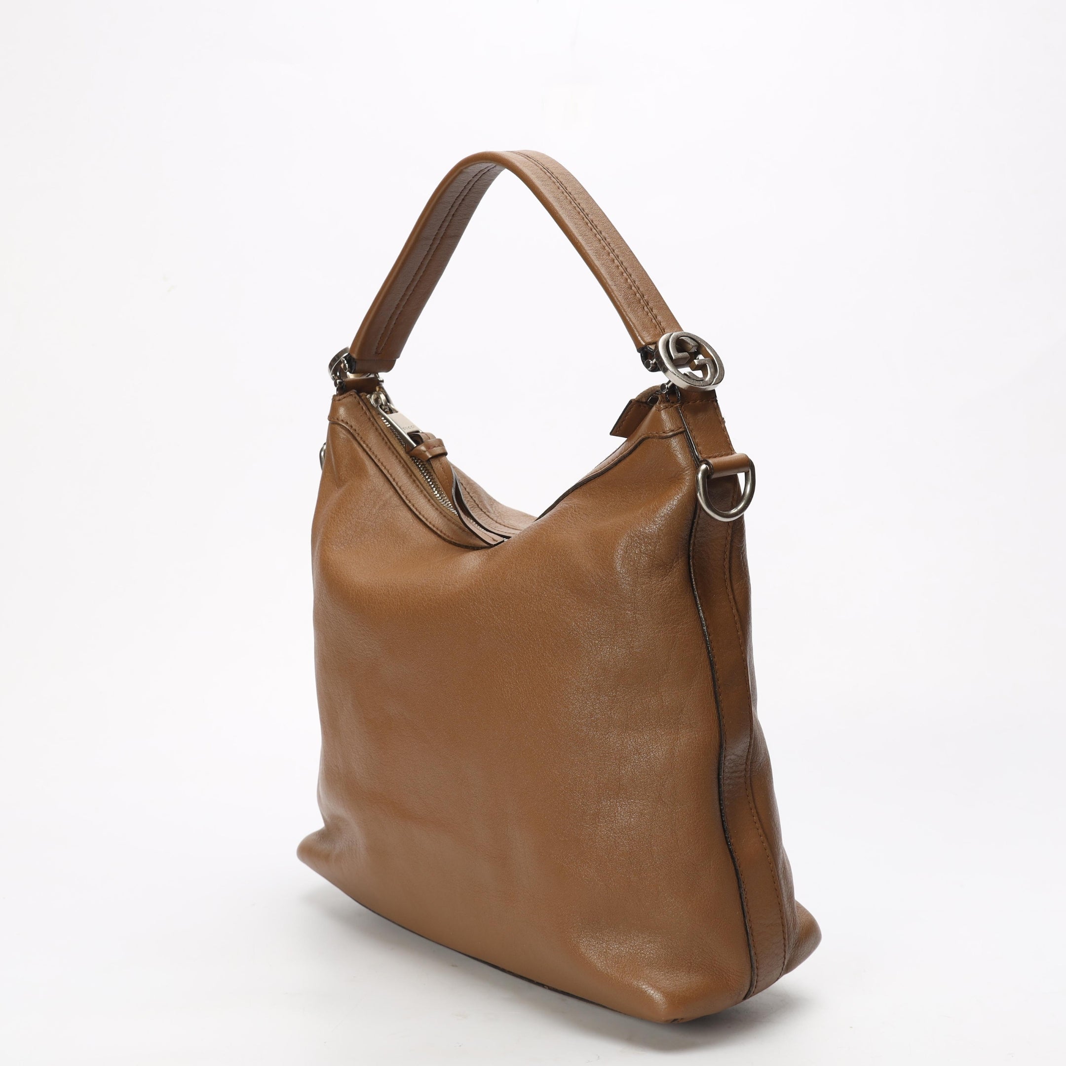 Gucci Brown Miss GG Convertible Hobo Bag