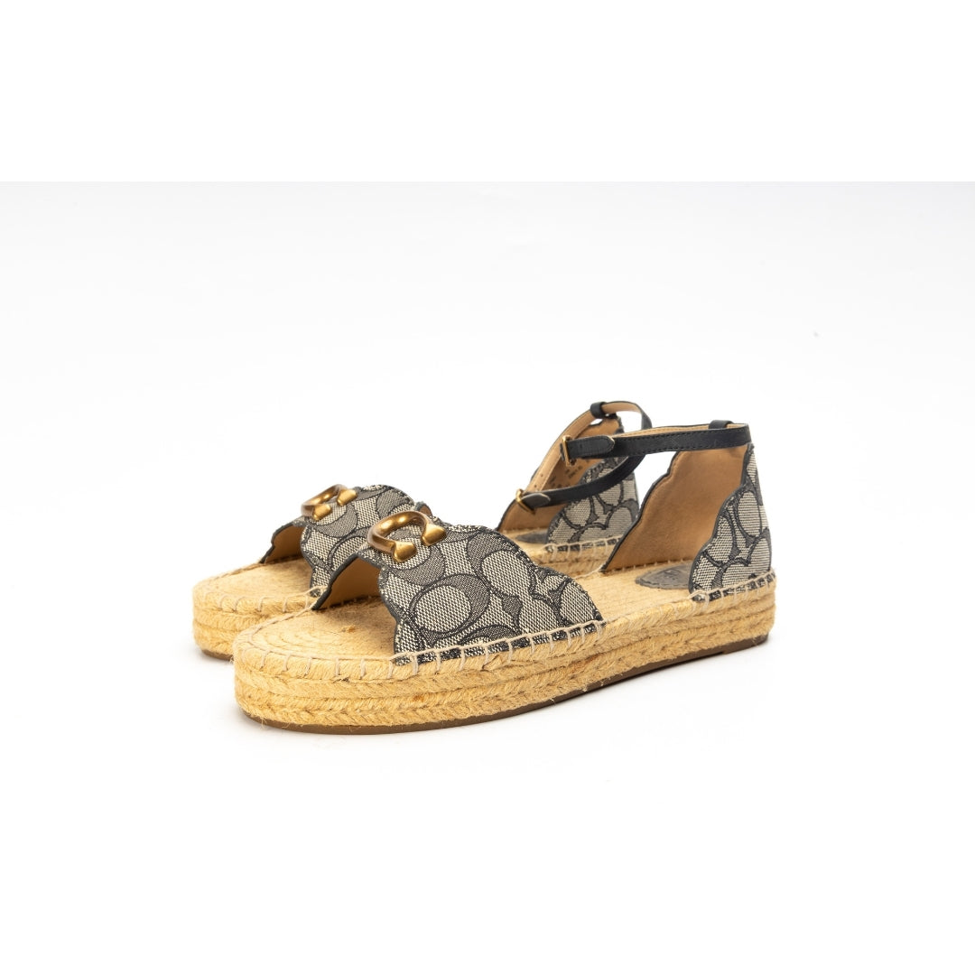 Coach Midnight Navy Dillon Logo Espadrilles