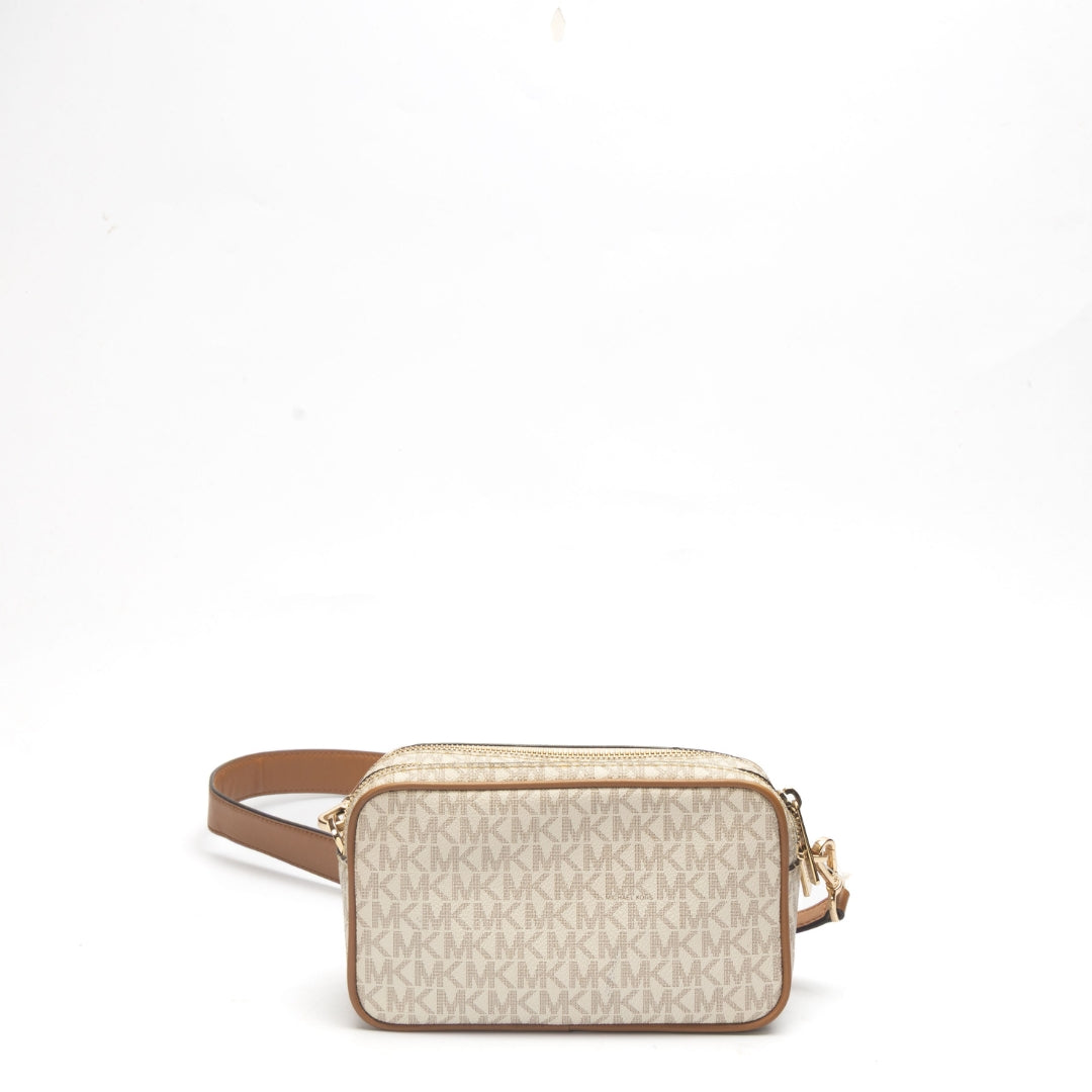 Michael Kors Vanilla Jet Set Logo Crossbody Bag